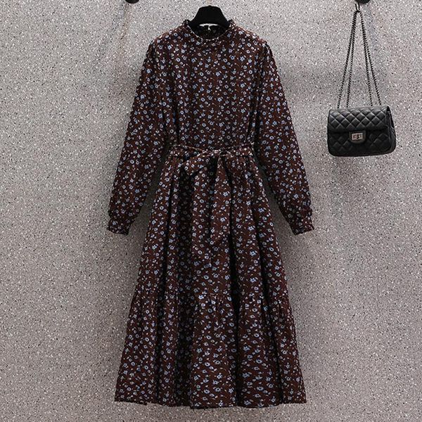 casual dresses plus size fall korean dress long sleeve french vintage floral print chiffon 4xl high waist a-line vestidos elegant, Black;gray
casual dresses plus size fall korean dress long sleeve french vintage floral print chiffon 4xl high waist a-line vestidos elegant, Black;gray