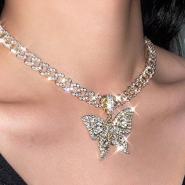 chains full rhinestone miami cuban link necklace for women butterflys crystal gold silver color pendant choker necklaces jewelry
chains full rhinestone miami cuban link necklace for women butterflys crystal gold silver color pendant choker necklaces jewelry