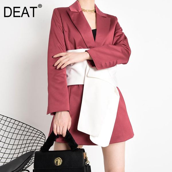 notched collar spring suit coat full sleeves mini length white waist belt seal wine red blazer female wn20213l women's suits & blaz bla, White;black
notched collar spring suit coat full sleeves mini length white waist belt seal wine red blazer female wn20213l women's suits & blaz bla, White;black