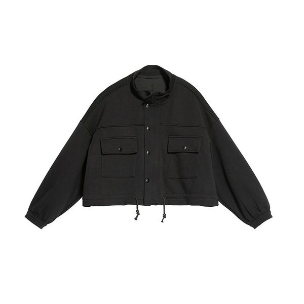 women's hoodies & sweatshirts 2021 clothing dark black thickened elastic cotton loose pocket embroidery short jacket autumn and winter
women's hoodies & sweatshirts 2021 clothing dark black thickened elastic cotton loose pocket embroidery short jacket autumn and winter
