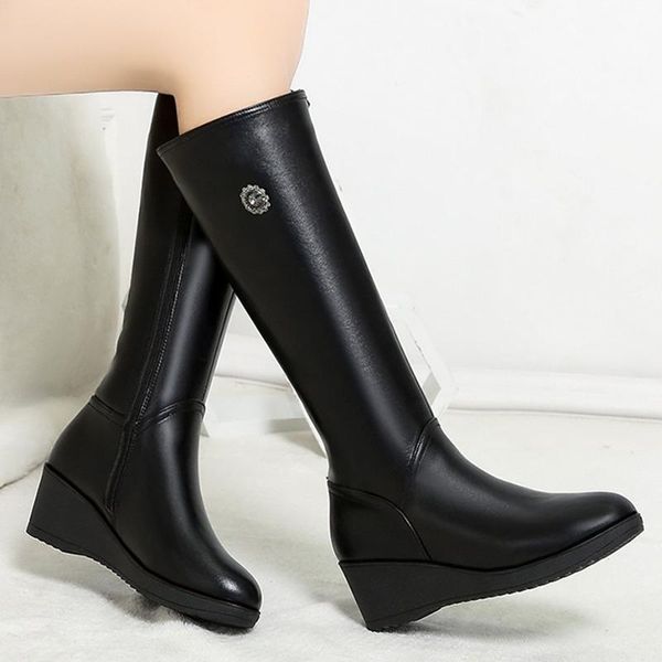 boots rimocy 2021 winter thicken warm knee high women crystal black pu leather wedges shoes woman comfy zipper long female
boots rimocy 2021 winter thicken warm knee high women crystal black pu leather wedges shoes woman comfy zipper long female