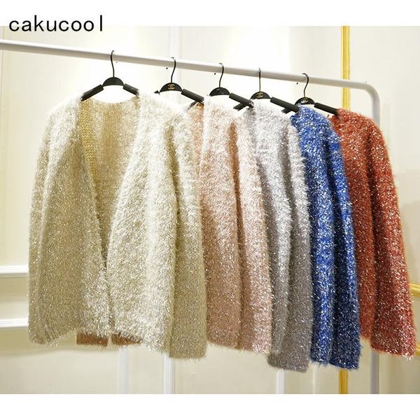 women's sweaters cakucool women bling silver lurex cardigans long sleeve embellish knit coat outerwear loose korea v-neck sweater open, White;black
women's sweaters cakucool women bling silver lurex cardigans long sleeve embellish knit coat outerwear loose korea v-neck sweater open, White;black