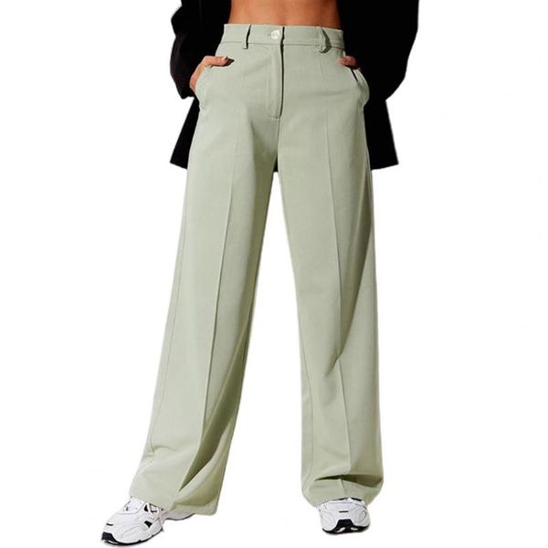 women's pants & capris women fashion solid color high waist pockets straight suit trousers dress female streetwear, Black;white
women's pants & capris women fashion solid color high waist pockets straight suit trousers dress female streetwear, Black;white