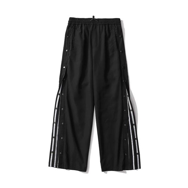 men's pants side button striped elastic waist hip hop mens casual trousers breathable oversize retro harajuku streetwear loose track, Black
men's pants side button striped elastic waist hip hop mens casual trousers breathable oversize retro harajuku streetwear loose track, Black