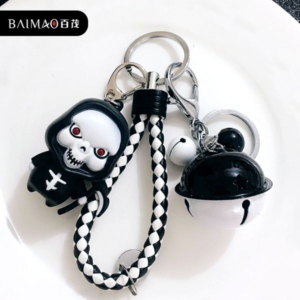 key chain cartoon god of death led luminous sound creative bell funny gift, Silver
key chain cartoon god of death led luminous sound creative bell funny gift, Silver