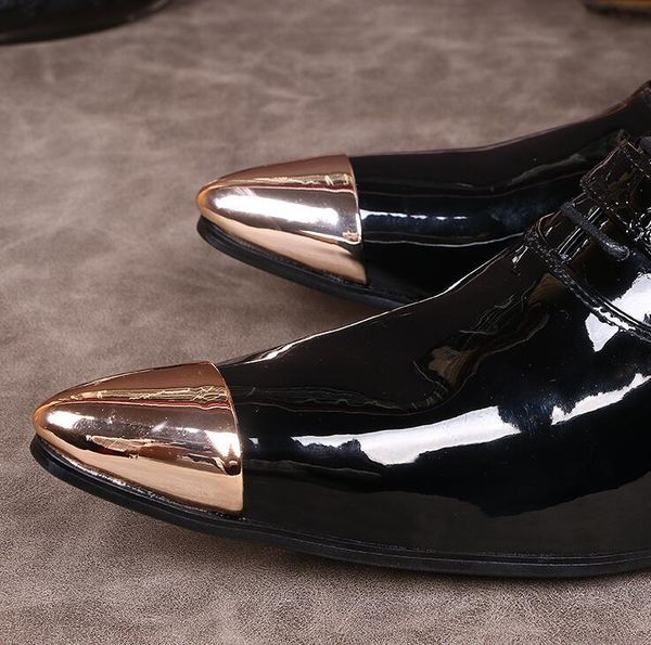 dress shoes men's patent leather spring iron head buchle strap business casual pointed toe british real cool, Black
dress shoes men's patent leather spring iron head buchle strap business casual pointed toe british real cool, Black