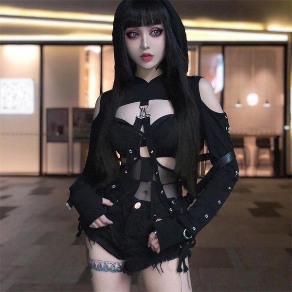 women's sweaters dmlfzmy streetwear gothic hollow out black hoodies harajuku punk long sleeve crop women hip hop belt autumn, White;black
women's sweaters dmlfzmy streetwear gothic hollow out black hoodies harajuku punk long sleeve crop women hip hop belt autumn, White;black
