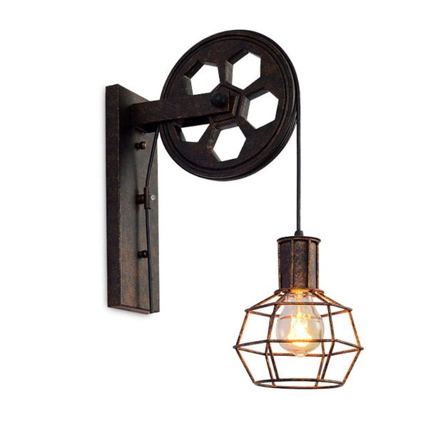 wall lamp light iron retro industrial cage loft lifting pulley vintage style christmas for indoor aisle corridor channel without 
wall lamp light iron retro industrial cage loft lifting pulley vintage style christmas for indoor aisle corridor channel without