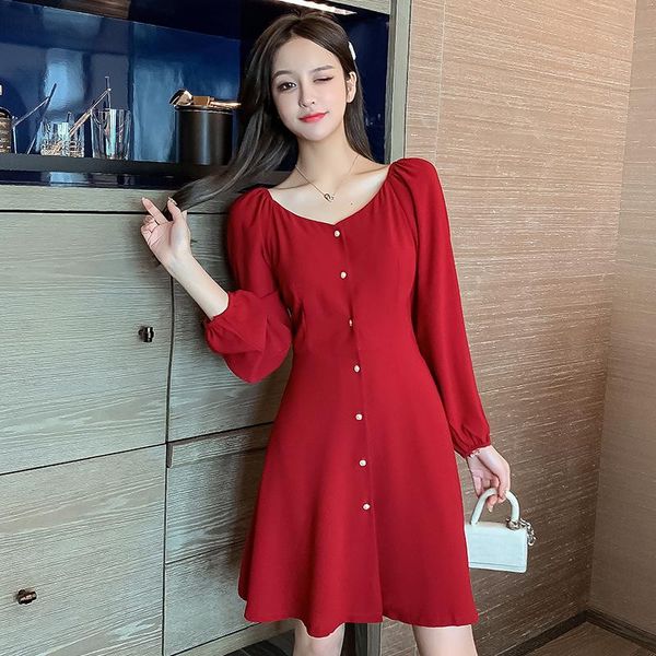 casual dresses coigarsam women mini dress spring square collar wine red black 9332, Black;gray
casual dresses coigarsam women mini dress spring square collar wine red black 9332, Black;gray