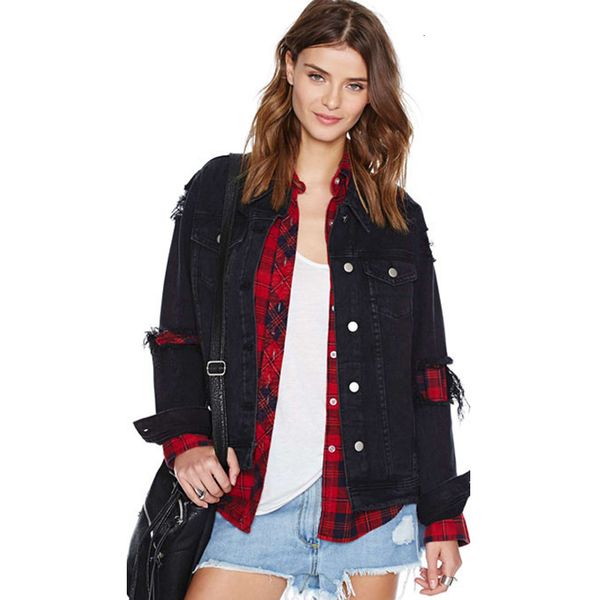scratched denim wrecked for women's clothing sorrowful jeans broken jacket ladies outwear high street jeanjacket black, Black;brown
scratched denim wrecked for women's clothing sorrowful jeans broken jacket ladies outwear high street jeanjacket black, Black;brown
