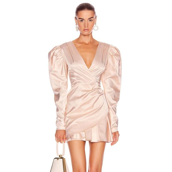 casual dresses women v neck puff sleeve elegant pink satin dress 2021 ladies club evening celebrity bodycon party vestido, Black;gray
casual dresses women v neck puff sleeve elegant pink satin dress 2021 ladies club evening celebrity bodycon party vestido, Black;gray
