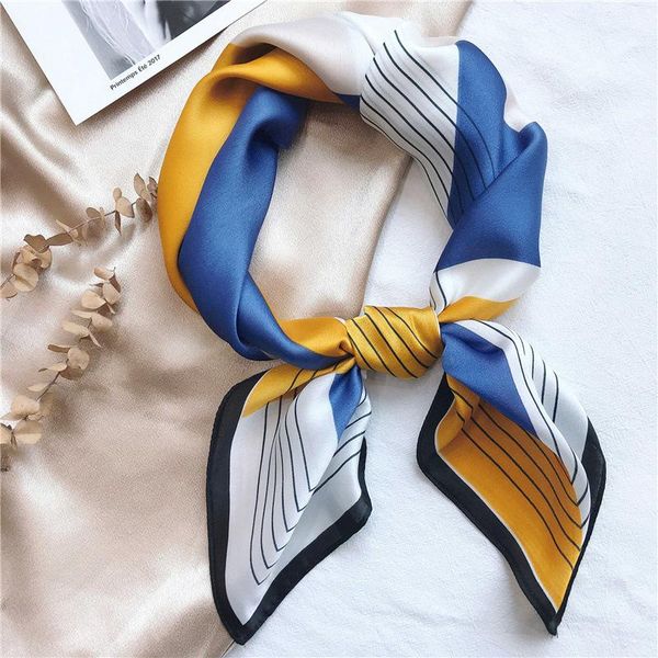 scarves 70*70cm geometry printing female square silk scarf hair foulard neck head band shawls wraps neckerchief bandana 2021, Blue;gray
scarves 70*70cm geometry printing female square silk scarf hair foulard neck head band shawls wraps neckerchief bandana 2021, Blue;gray