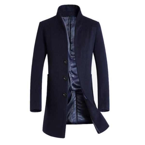 men's wool & blends dropwinter warm men jacket long solid color woolen trench coat outwear overcoat, Black
men's wool & blends dropwinter warm men jacket long solid color woolen trench coat outwear overcoat, Black