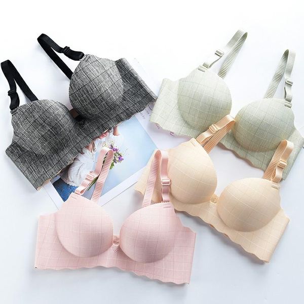 bras no trace ladies bra underwear checker game gathers one-piece suit without steel ring pink cups mesh seamless b05, Red;black
bras no trace ladies bra underwear checker game gathers one-piece suit without steel ring pink cups mesh seamless b05, Red;black