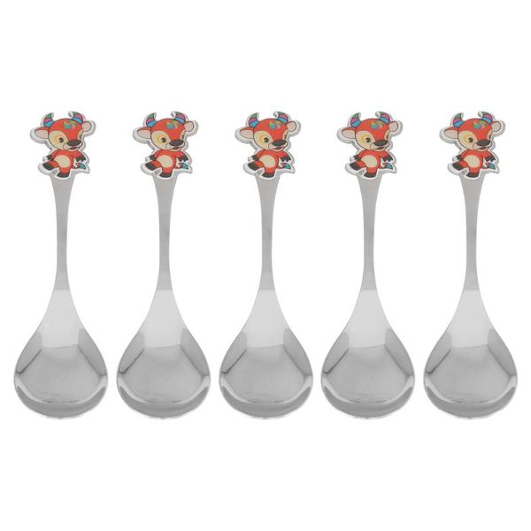 cups, dishes & utensils 5pcs stainless steel children spoons animal year themed tableware kids
cups, dishes & utensils 5pcs stainless steel children spoons animal year themed tableware kids
