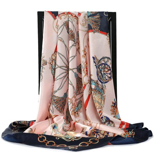 scarves 2021 sunscreen beach towel summer 90x90cm bandana female satin silk scarf chain print kerchief fashion high-grade shawl, Blue;gray
scarves 2021 sunscreen beach towel summer 90x90cm bandana female satin silk scarf chain print kerchief fashion high-grade shawl, Blue;gray