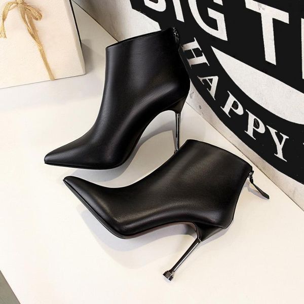 boots european and american style fashion simple with high-heeled pointed retro short tube women's nightclub slim, Black
boots european and american style fashion simple with high-heeled pointed retro short tube women's nightclub slim, Black