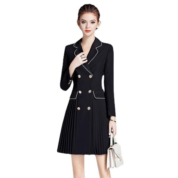 casual dresses high-end elegant dress female fashion temperament autumn 2021 women's button suit, Black;gray
casual dresses high-end elegant dress female fashion temperament autumn 2021 women's button suit, Black;gray