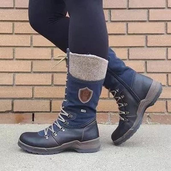 boots winter warm women patchwork matching knitted mid-calf low heel round toe bootsall-match, Black
boots winter warm women patchwork matching knitted mid-calf low heel round toe bootsall-match, Black