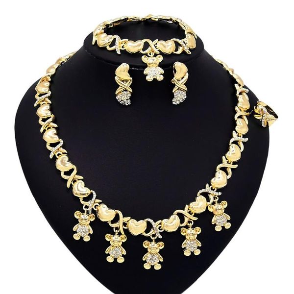 earrings & necklace arrival african bridal jewelry sets wholesale nigerian women bear 18 gold set dubai designer, Silver
earrings & necklace arrival african bridal jewelry sets wholesale nigerian women bear 18 gold set dubai designer, Silver