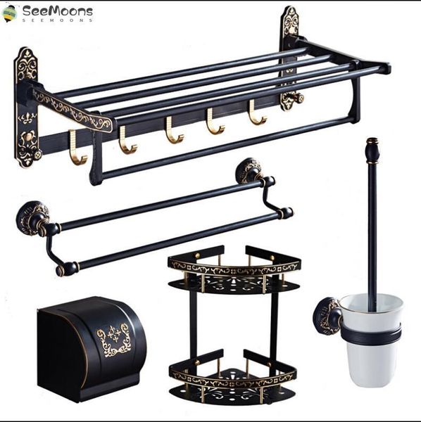bath accessory set black and gold carved bathroom accessories aluminum hardware sets towel rack,paper holder toilet brush bar
bath accessory set black and gold carved bathroom accessories aluminum hardware sets towel rack,paper holder toilet brush bar