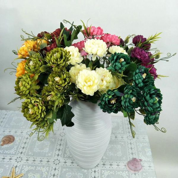 decorative flowers & wreaths 7 heads/bouquet silk daisy artificial big heads 4 small bud arrangement fake flower diy home party wedding deco
decorative flowers & wreaths 7 heads/bouquet silk daisy artificial big heads 4 small bud arrangement fake flower diy home party wedding deco