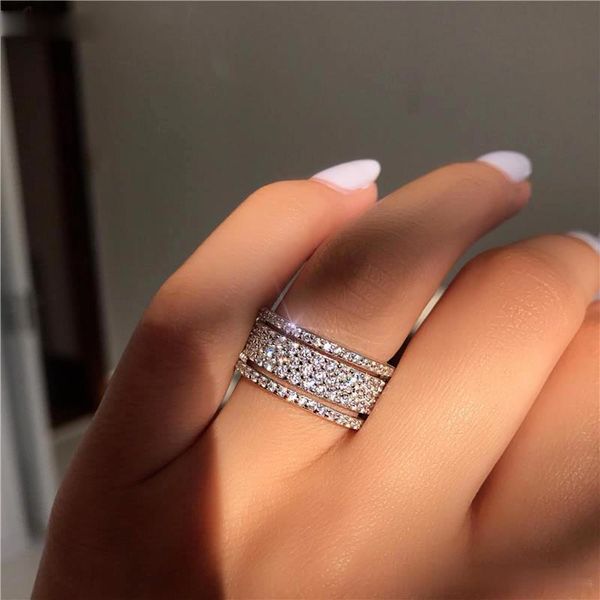 2018 vecalon starlight promise ring 925 sterling silver five dazzling layers diamond cz engagement wedding band rings for women men, Slivery;golden
2018 vecalon starlight promise ring 925 sterling silver five dazzling layers diamond cz engagement wedding band rings for women men, Slivery;golden