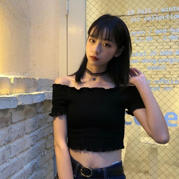 women's blouses & shirts hisuma summer women slash neck off shoulder preppy striped basic shirt lady short elastic slim waist chic blou, White
women's blouses & shirts hisuma summer women slash neck off shoulder preppy striped basic shirt lady short elastic slim waist chic blou, White