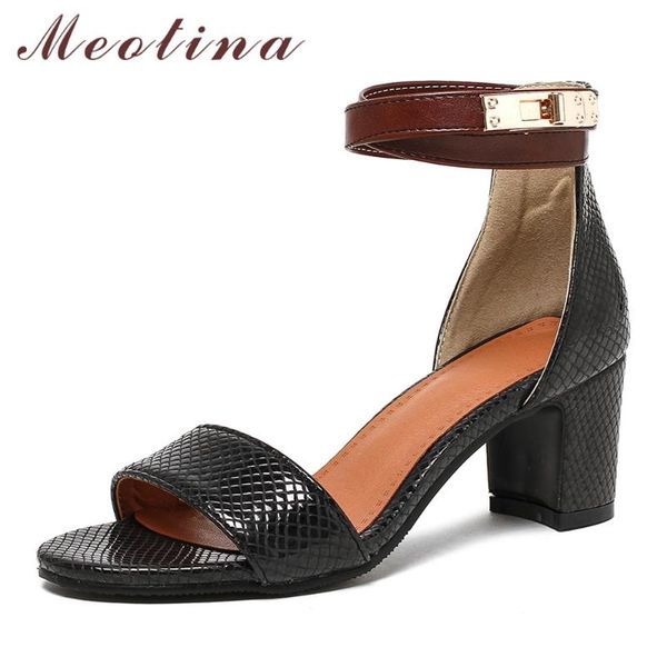 meotina summer shoes women sandals mixed colors thick high heels party open toe ankle strap female plus size 33-43 dress, Black
meotina summer shoes women sandals mixed colors thick high heels party open toe ankle strap female plus size 33-43 dress, Black