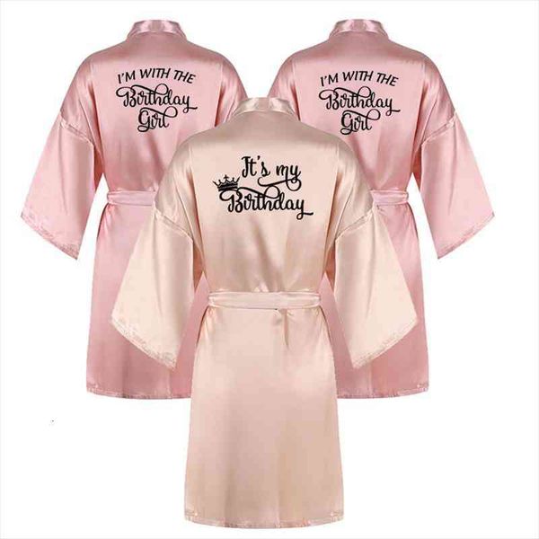 short satin robe women with crown its my birthday kimono im with the birthday girl team squad party robes, Black;red
short satin robe women with crown its my birthday kimono im with the birthday girl team squad party robes, Black;red