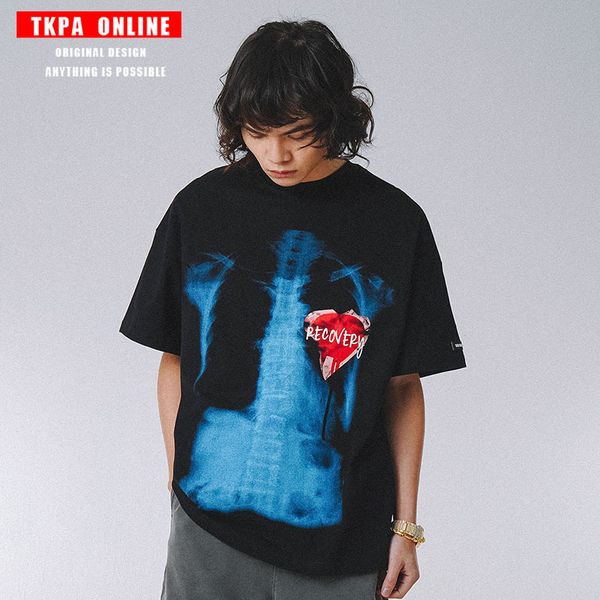 tkpa west coast rock short sleeve t-shirt skull heart print high street vibe men's and women's top, White
tkpa west coast rock short sleeve t-shirt skull heart print high street vibe men's and women's top, White