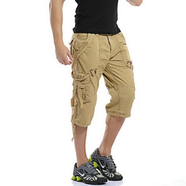 men's shorts summer cargo men casual workout military men's multi-pocket calf-length short pants ( belt is not included ), White;black
men's shorts summer cargo men casual workout military men's multi-pocket calf-length short pants ( belt is not included ), White;black