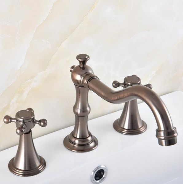 bathroom sink faucets brown oil rubbed antique brass deck mounted dual handles widespread 3 holes basin faucet mixer water taps mnf5881
bathroom sink faucets brown oil rubbed antique brass deck mounted dual handles widespread 3 holes basin faucet mixer water taps mnf5881