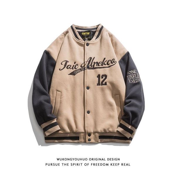 autumn 2021 retro embroidered baseball uniform coat men 's fashion brand street loose leisure all -matching couple men's jackets, Black;brown
autumn 2021 retro embroidered baseball uniform coat men 's fashion brand street loose leisure all -matching couple men's jackets, Black;brown