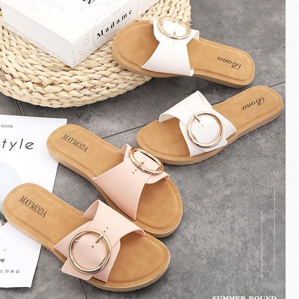 summer women's flat sandals fashion solid color buckle slippers open toe outdoor beach shoes plus size, Black
summer women's flat sandals fashion solid color buckle slippers open toe outdoor beach shoes plus size, Black