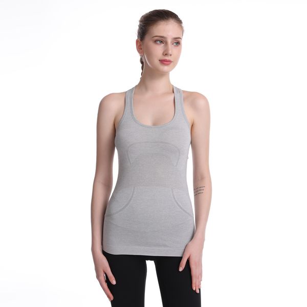 women's tracksuits the same professional seamless yoga back movement breathable sling vest quick drying fitness suit top, Gray
women's tracksuits the same professional seamless yoga back movement breathable sling vest quick drying fitness suit top, Gray