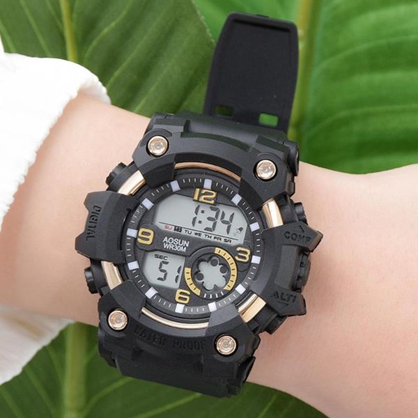 wristwatches sport watch men 2021 clock male led digital quartz wrist watches men's digital-watch relogio masculino, Slivery;brown
wristwatches sport watch men 2021 clock male led digital quartz wrist watches men's digital-watch relogio masculino, Slivery;brown