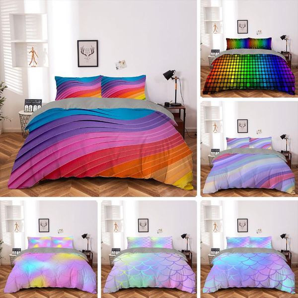 bedding sets rainbow stripes printed set colorful girls children duvet cover 240x220 2/3pcs king twin size quilt for home
bedding sets rainbow stripes printed set colorful girls children duvet cover 240x220 2/3pcs king twin size quilt for home