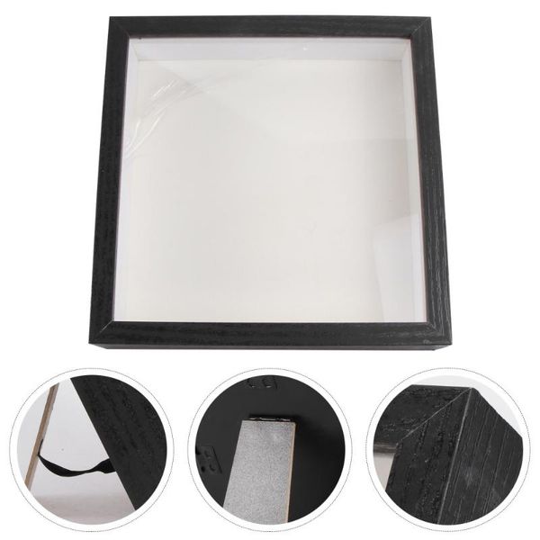 1pc glass po holder clear display frame simple specimen (black) frames