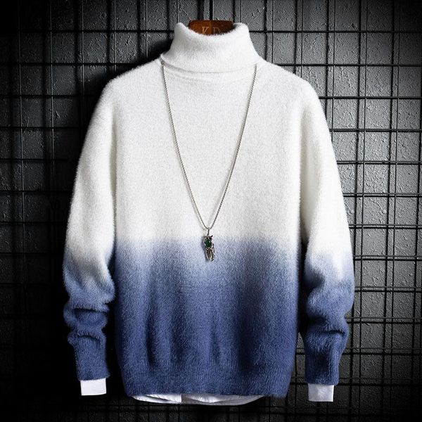 men's sweaters baldauen autumn and winter youth men's harajuku sweater pullover gradient color wild loose turtleneck, White;black
men's sweaters baldauen autumn and winter youth men's harajuku sweater pullover gradient color wild loose turtleneck, White;black