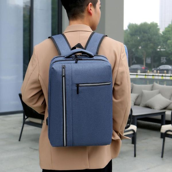 backpack oxford cloth men's with usb charging waterproof business bag male travel reflective strip design
backpack oxford cloth men's with usb charging waterproof business bag male travel reflective strip design