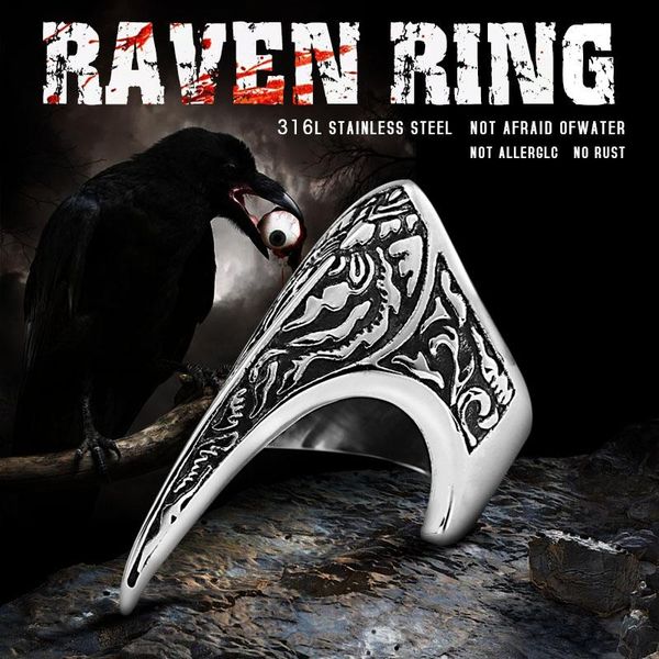 cluster rings beier 316l stainless steel ring nordic viking amulet bird head pagan odin rune scandinavian fashion men jewelry lr296, Golden;silver
cluster rings beier 316l stainless steel ring nordic viking amulet bird head pagan odin rune scandinavian fashion men jewelry lr296, Golden;silver