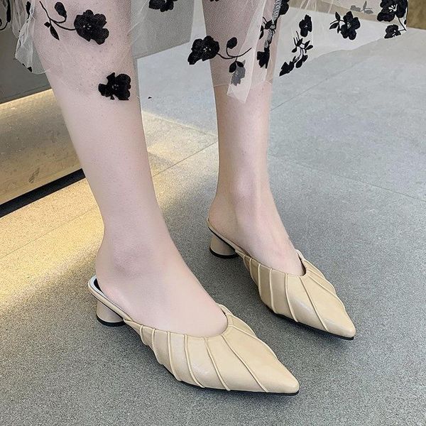 slippers 2021 fashion women pointed toe sandals slides heeled shallow sandalias summer beach shoes zapatillas casa mujer, Black
slippers 2021 fashion women pointed toe sandals slides heeled shallow sandalias summer beach shoes zapatillas casa mujer, Black