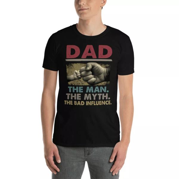 Vintage Dad The Man The Myth The Bad Influence Shaking Hands Father's Day Shirt, White;black
Vintage Dad The Man The Myth The Bad Influence Shaking Hands Father's Day Shirt, White;black