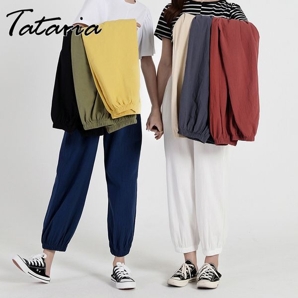 summer cotton and linen knickerbockers women's casual sports thin radish loose solid elastic waist harem pants 210514, Black;white
summer cotton and linen knickerbockers women's casual sports thin radish loose solid elastic waist harem pants 210514, Black;white