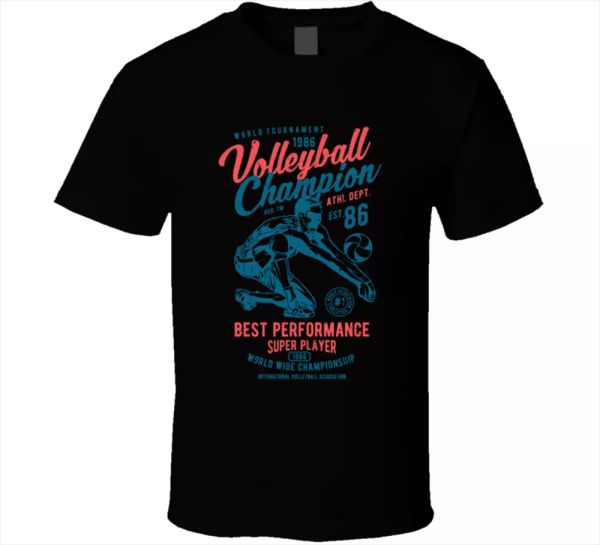 volleyball tees champion retro sport player team game men's t-shirts gift new, White;black
volleyball tees champion retro sport player team game men's t-shirts gift new, White;black