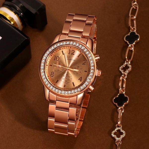 wristwatches women's geneva classic bracelet watches luxury watch women rose gold clock relogio feminino, Slivery;brown
wristwatches women's geneva classic bracelet watches luxury watch women rose gold clock relogio feminino, Slivery;brown