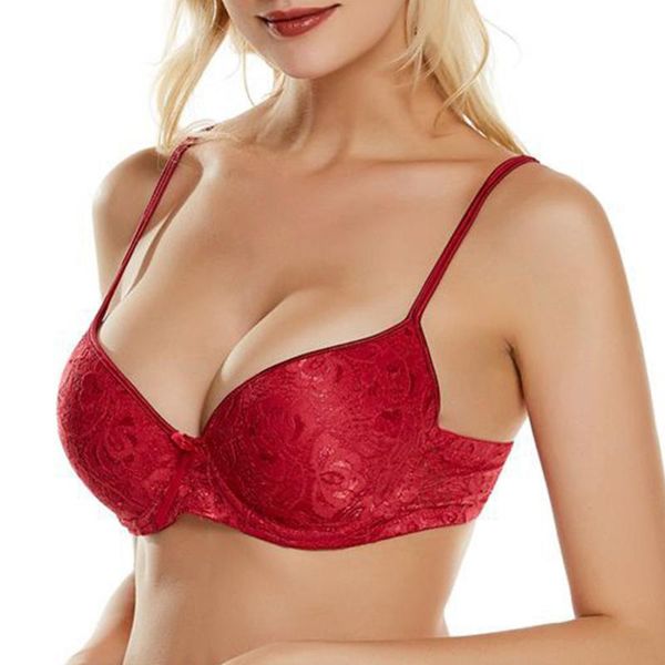 bras comfortable women lace bra gorgeous plus size lingerie floral underwire light padded bralette adjustable underwear, Red;black
bras comfortable women lace bra gorgeous plus size lingerie floral underwire light padded bralette adjustable underwear, Red;black