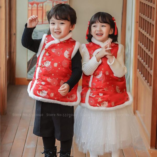 ethnic clothing kids chinese traditional style year boys cotton velvet red embroidery tiger vest girls cheongsam tang suit
ethnic clothing kids chinese traditional style year boys cotton velvet red embroidery tiger vest girls cheongsam tang suit
