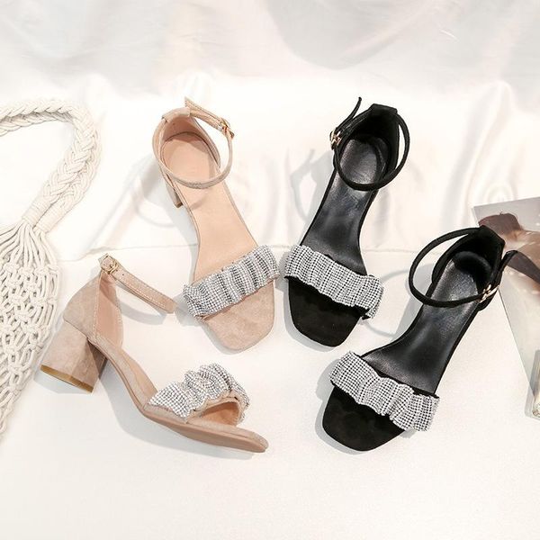sandals 2021summer rhinestones strap women's open toe square chunky heel large size 43 high heels roman shoes, Black
sandals 2021summer rhinestones strap women's open toe square chunky heel large size 43 high heels roman shoes, Black